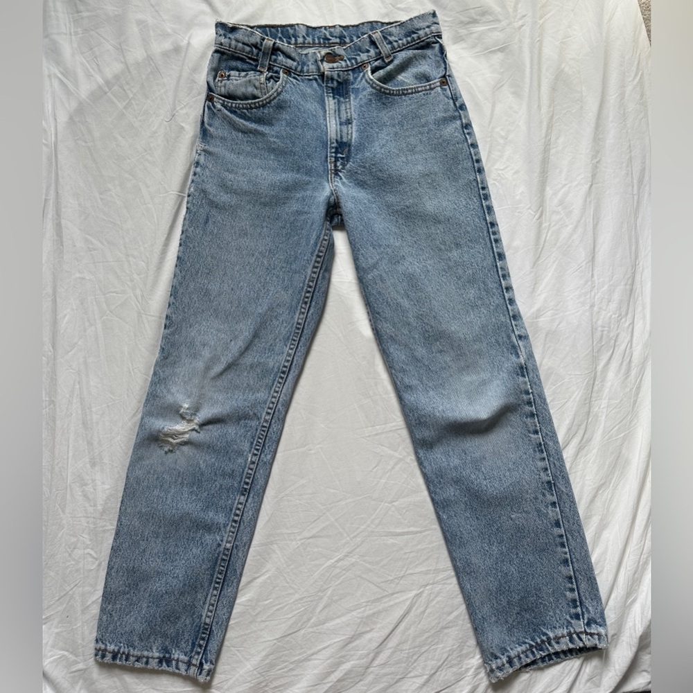 Vintage Levi's Blue Straight Leg Jeans 701 size 26